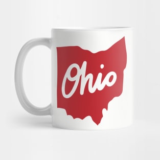 State of Ohio Retro Script Graphic Mug